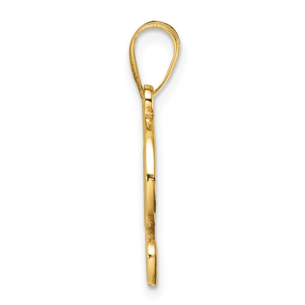 Kazi Luxury 14k Yellow Gold Script Letter F Initi… - image 2